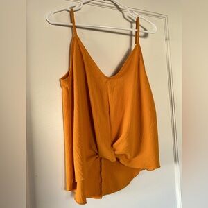Faux Knot Goldenrod Cami Top